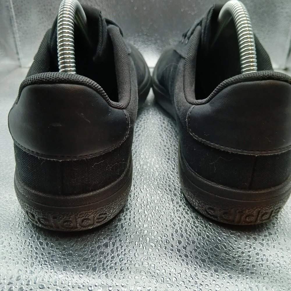 Adidas Black Canvas Sneakers for Everyday Comfort Men's Size 9